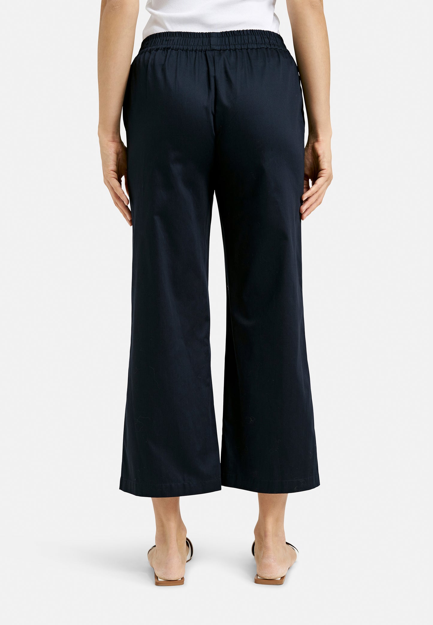 'Monaco' Cropped Trouser in Navy