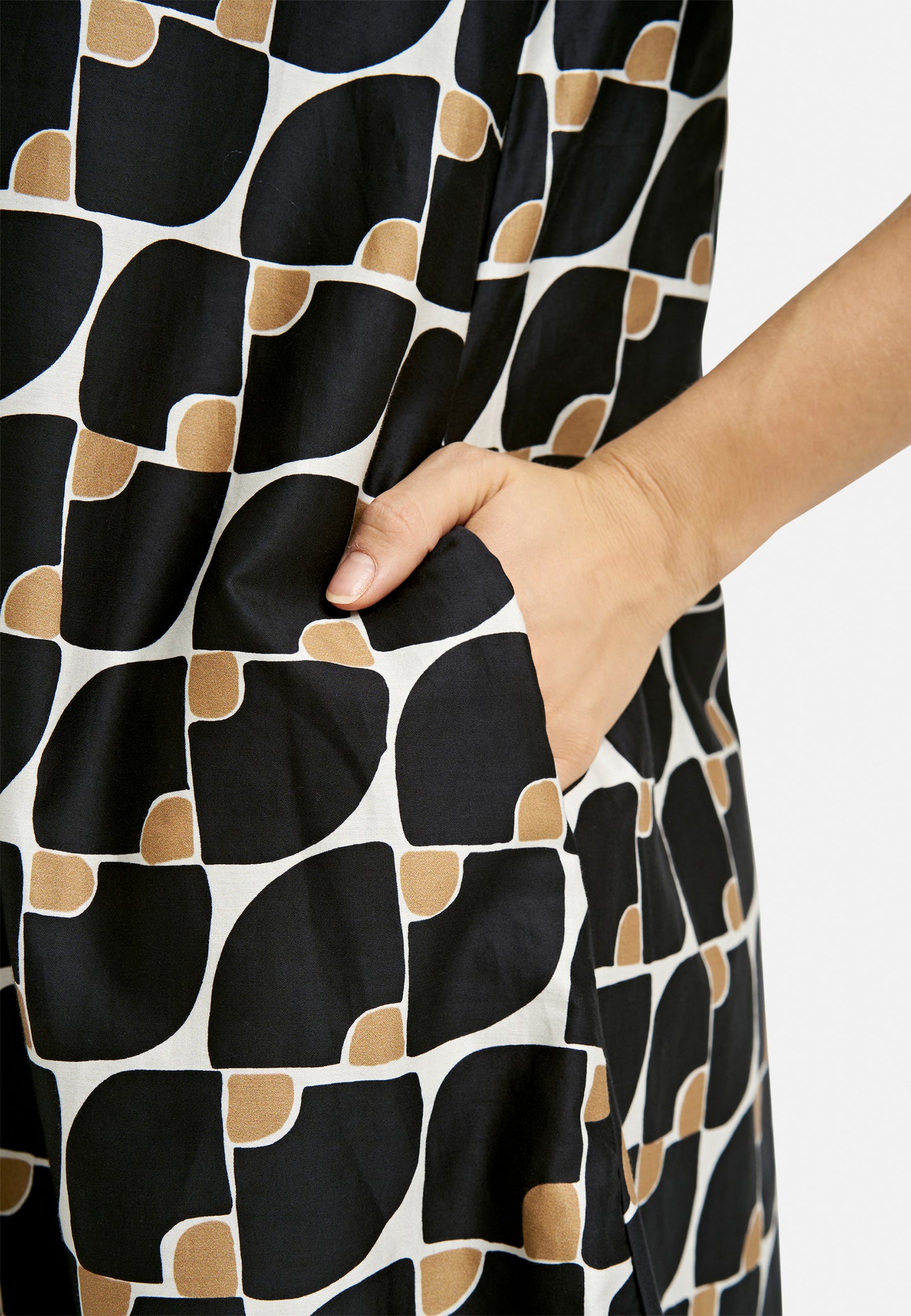 'Cairo' Black & Camel Dress