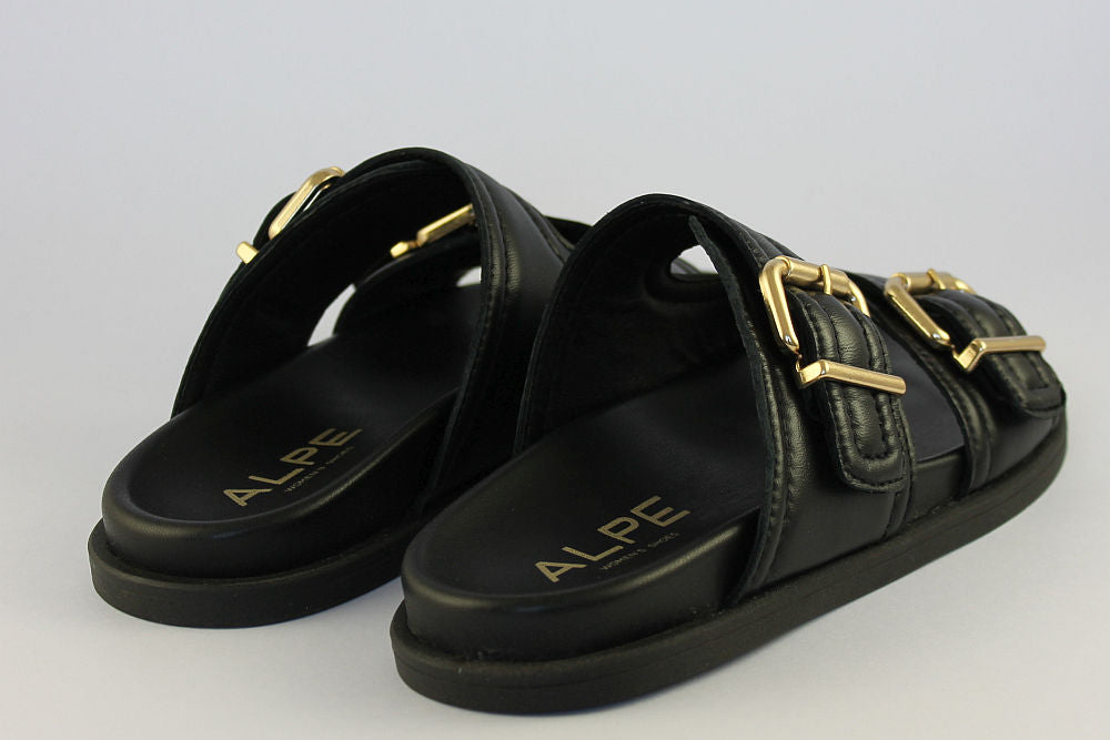 'Jene' Slip-on Sandals in Black
