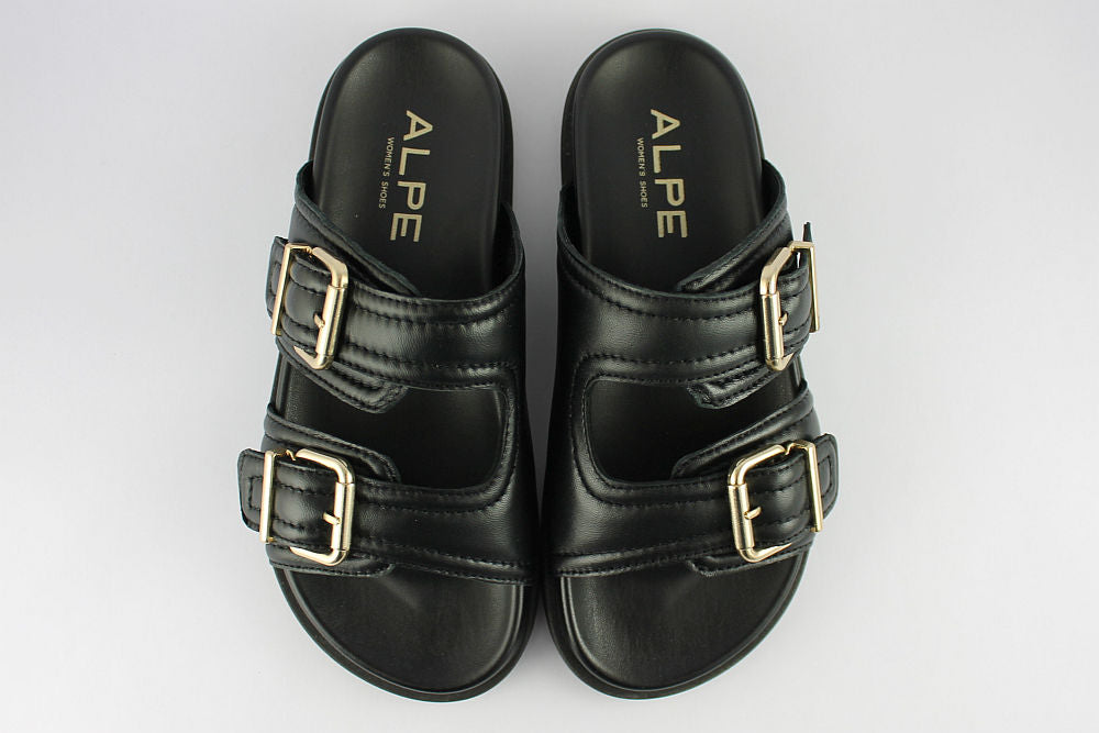 'Jene' Slip-on Sandals in Black