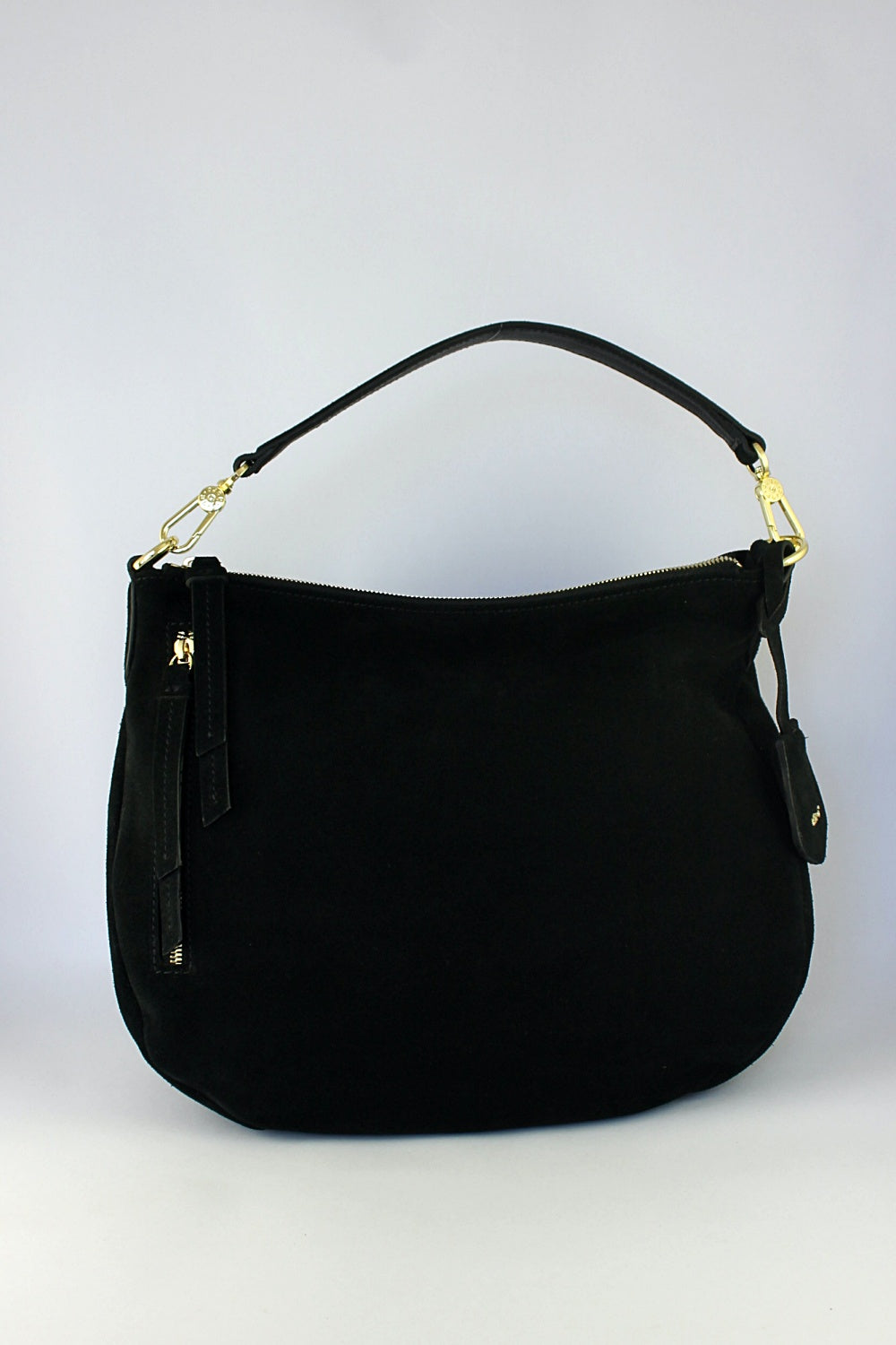 'Juna' Black Suede Hobo