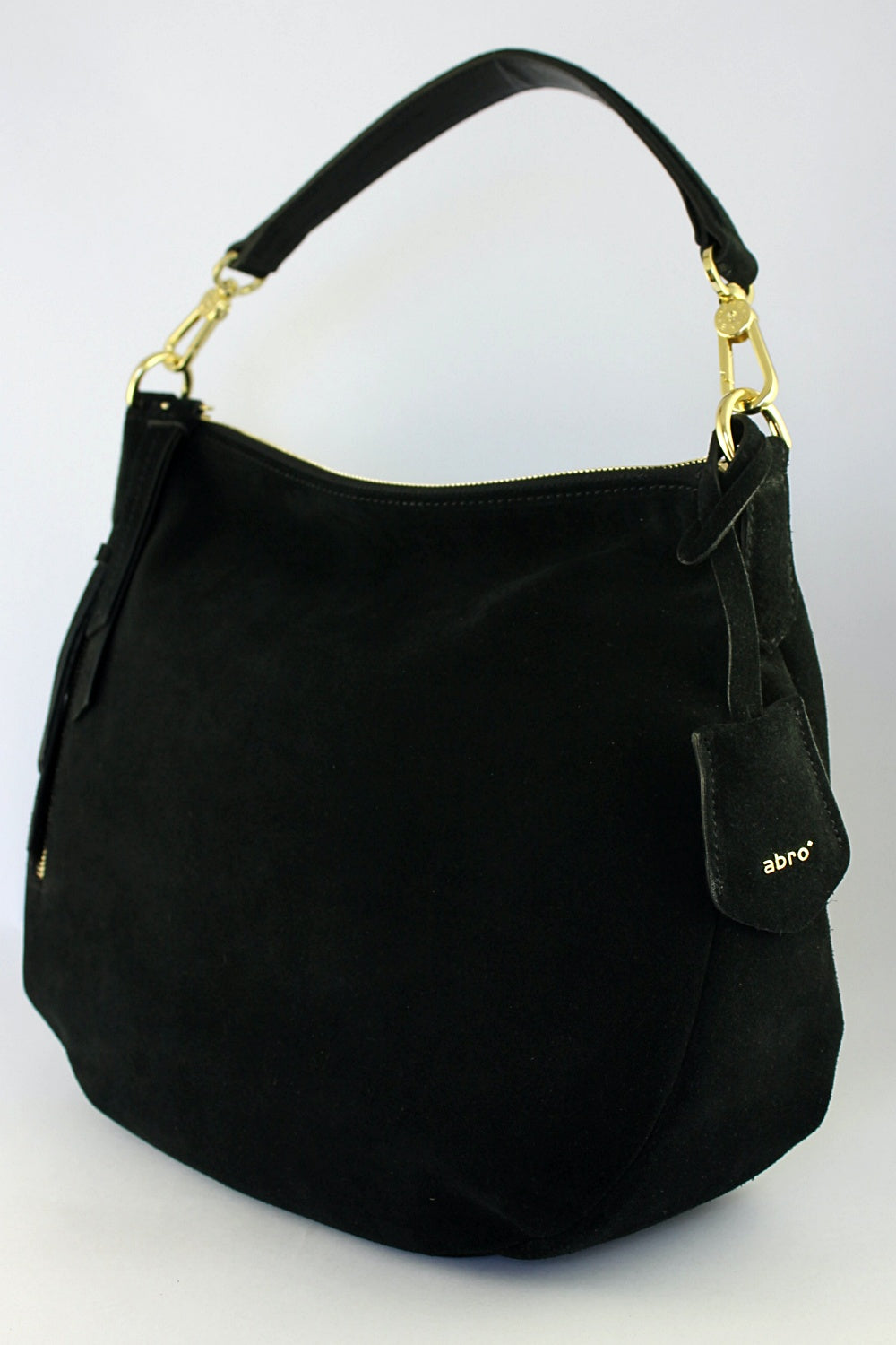 'Juna' Black Suede Hobo