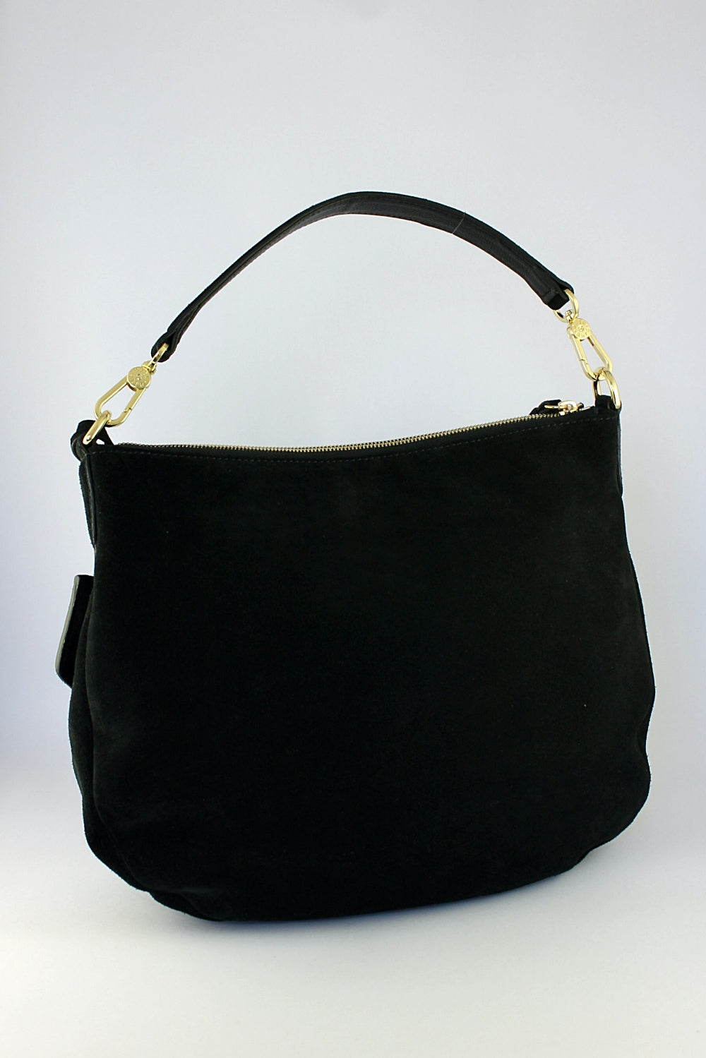 'Juna' Black Suede Hobo