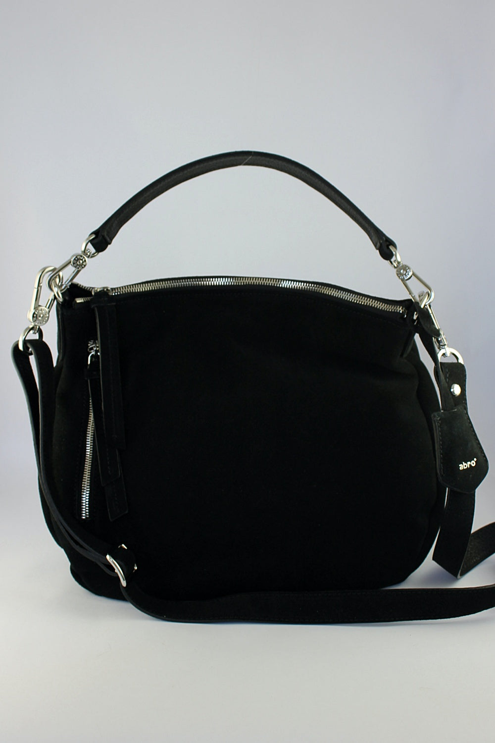'Juna' Black Suede Hobo