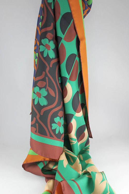 'Flower Moon' Silk Scarf