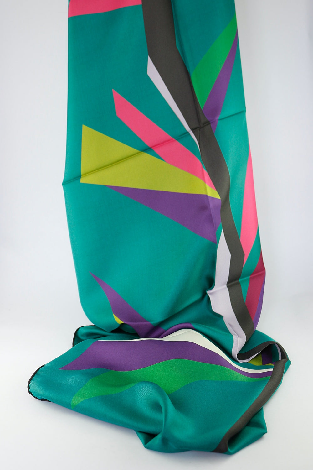 'Collage' Double-Sided in Chocolate & Teal