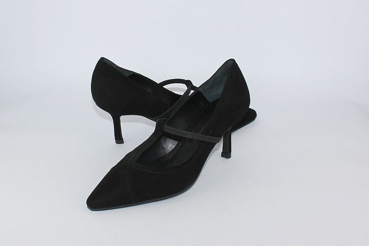 Pol Black Suede T-Bar