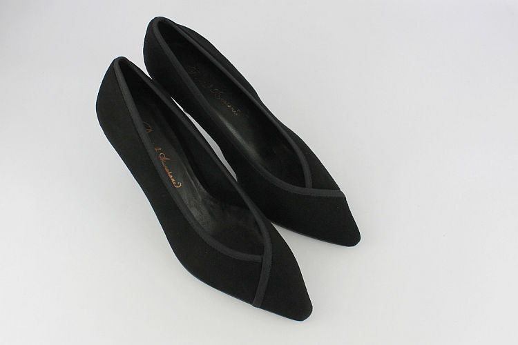 Black Suede 'Peggy' Court