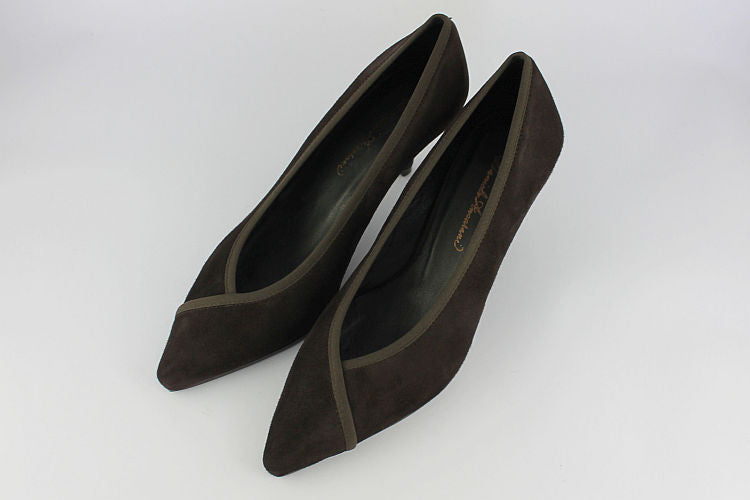 Chocolate Suede 'Peggy' Court