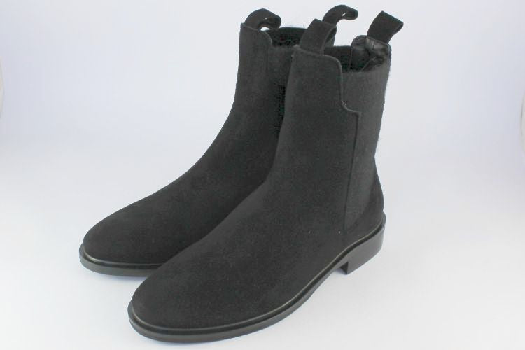 'Lucrezia' Black Suede Ankle Boot