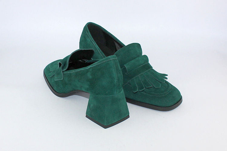 'Antonia' Emerald Green Suede Court