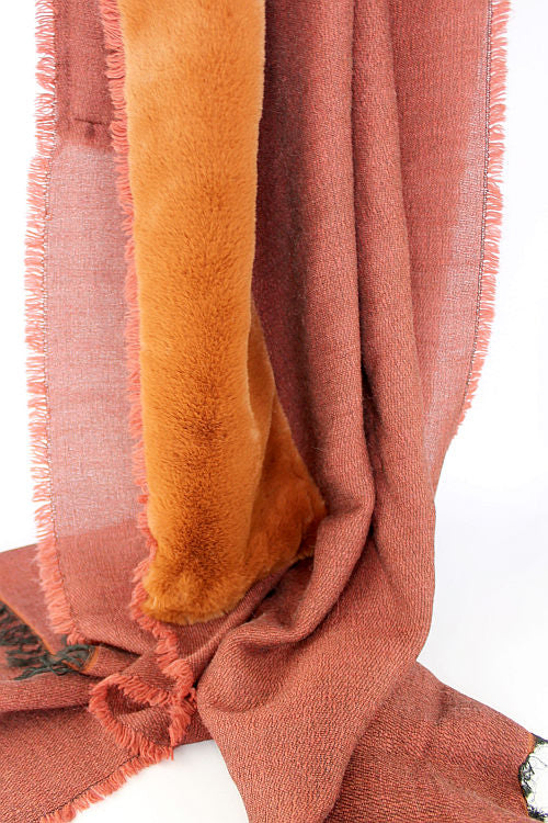 'Elsa' Stole/Scarf in Brick