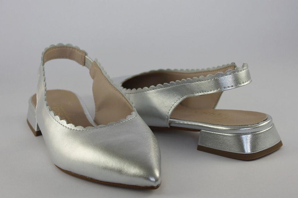 'Debora' Slingback in Silver