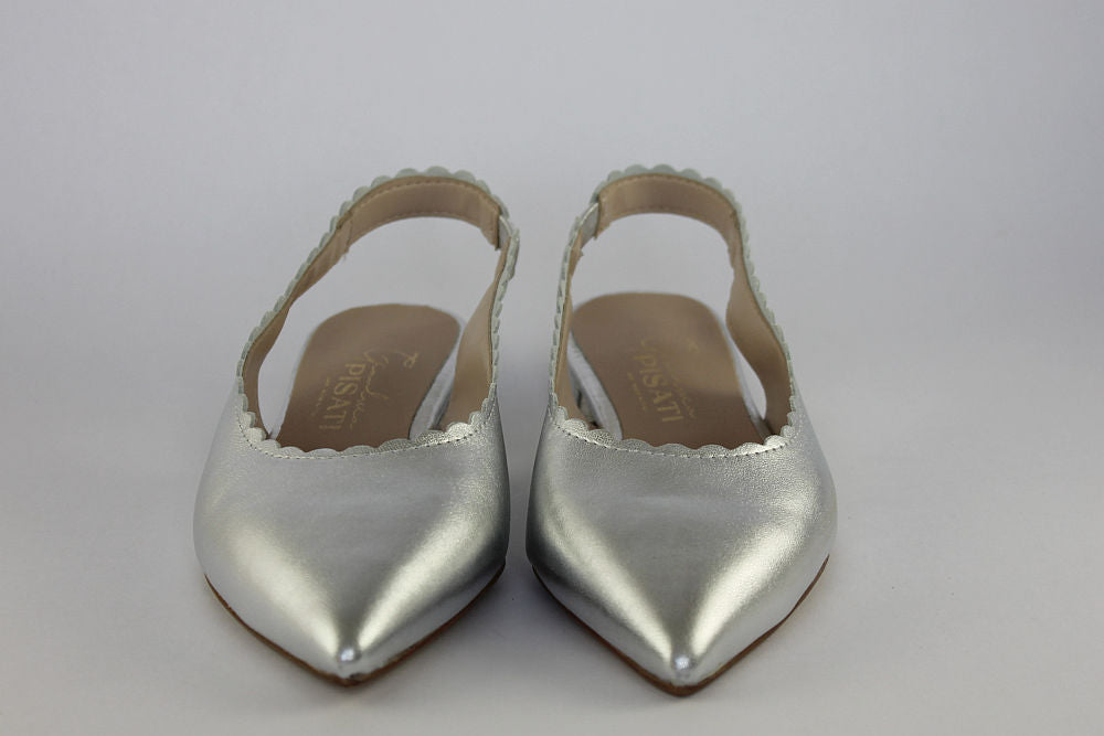 'Debora' Slingback in Silver