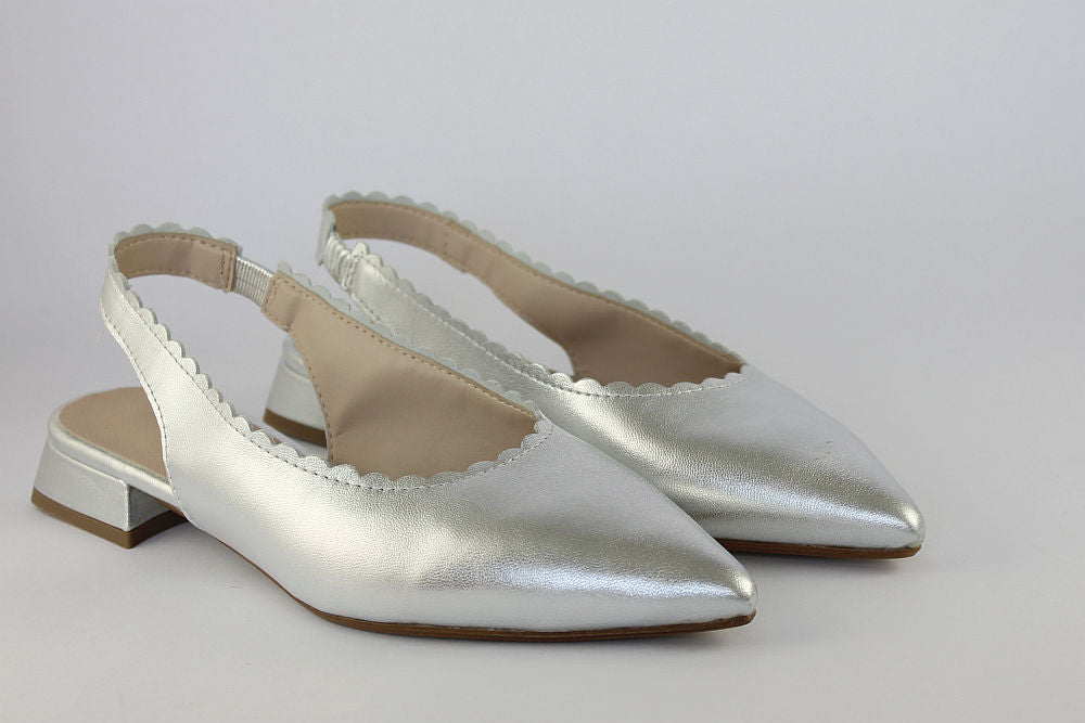 'Debora' Slingback in Silver
