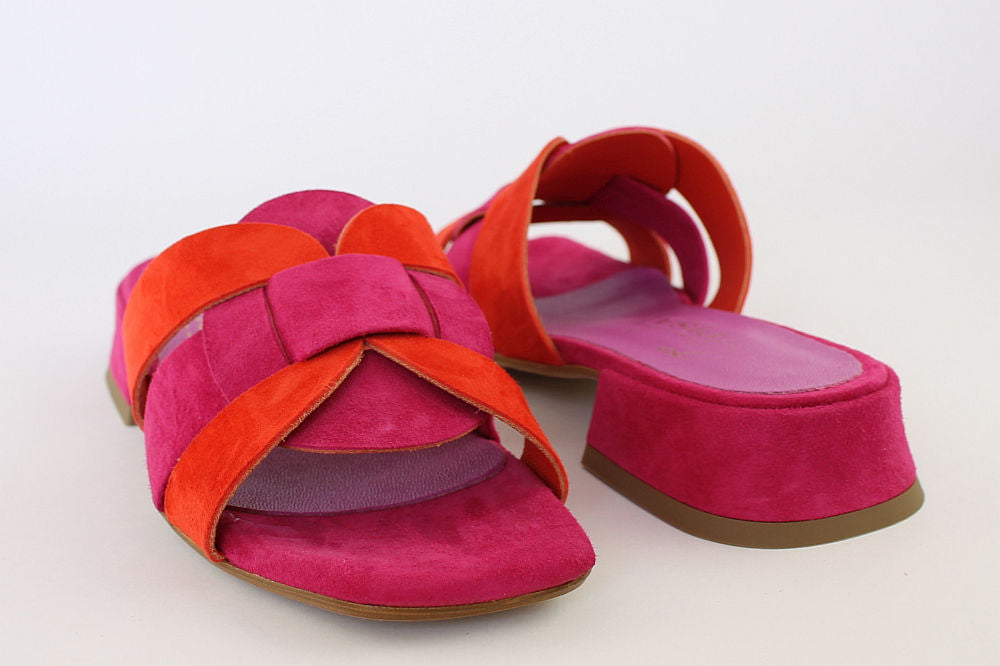 'Karin' Mule in Pink and Orange