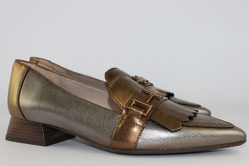 'Dali-Gold' Bronze Pointed Loafer