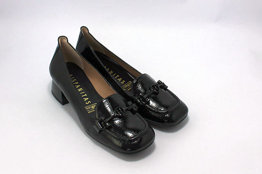 'Erica' Black Patent Court Shoe