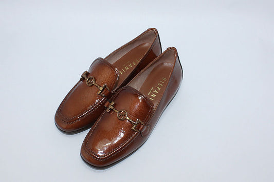 Terracotta Brown Patent Loafer