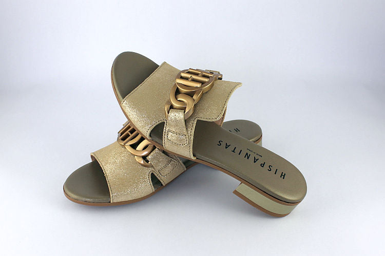 'Santiago' Mule in Gold Shimmer