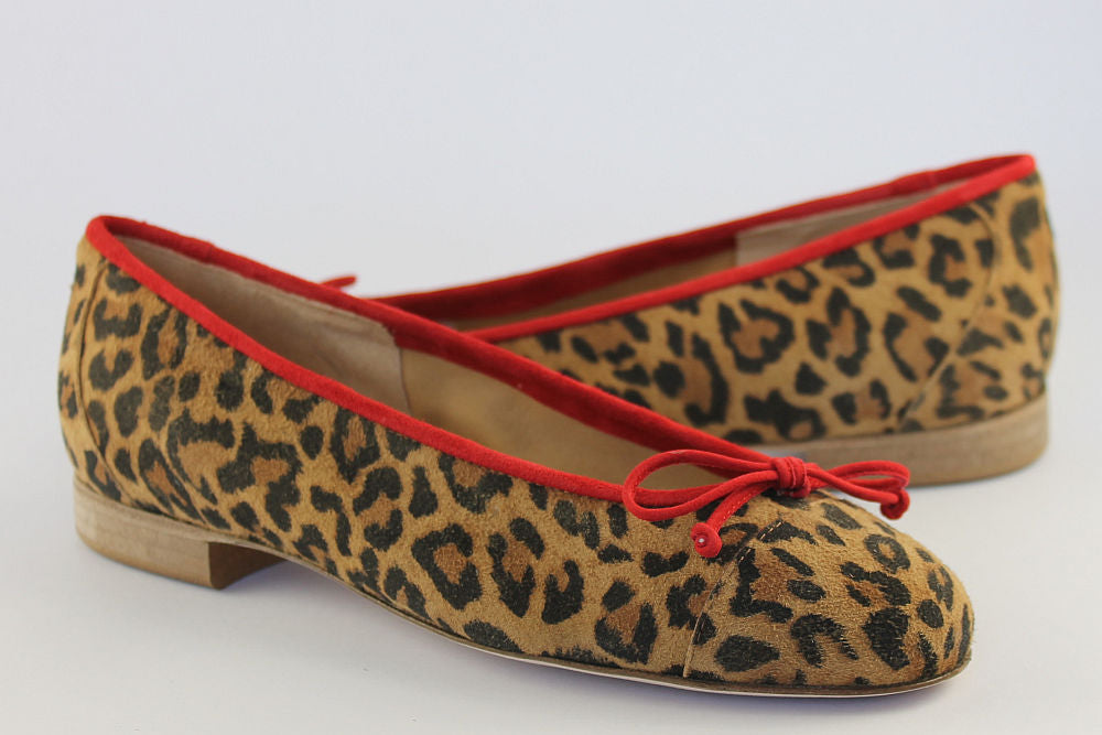 'Bologna' Leopard Print Ballet Pump