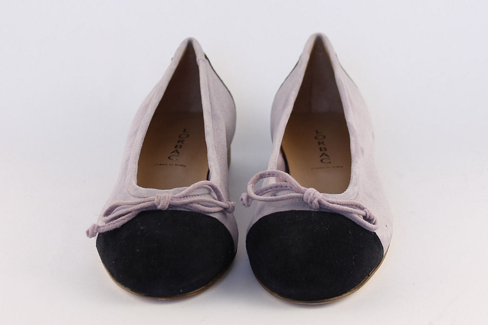 'Salerno' Lilac & Navy Ballet Pump