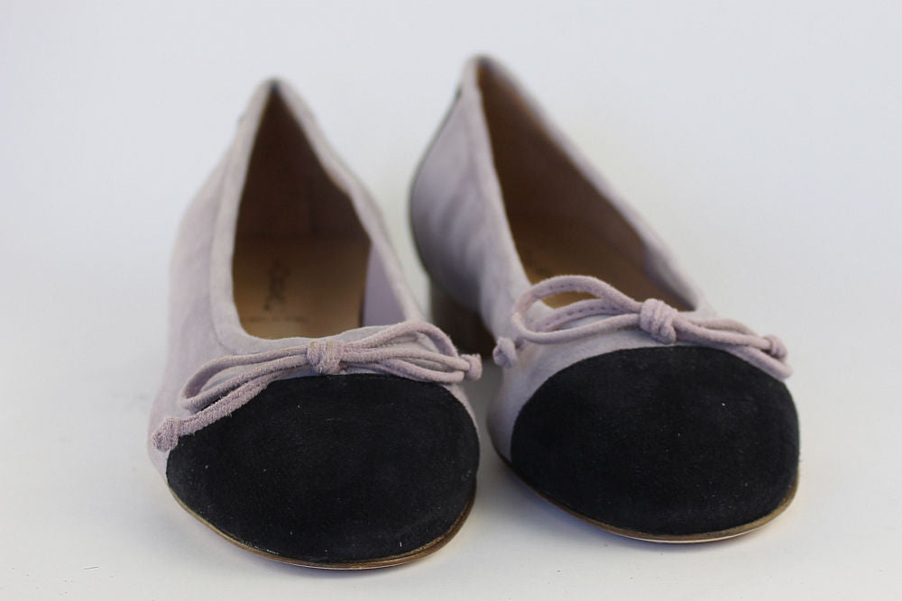 'Salerno' Lilac & Navy Ballet Pump