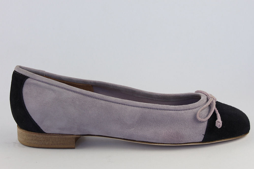 'Salerno' Lilac & Navy Ballet Pump
