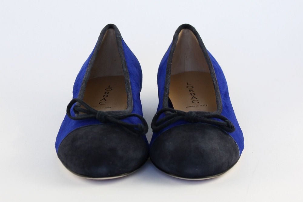 'Sorrento' Cobalt Blue & Navy Ballet Pump