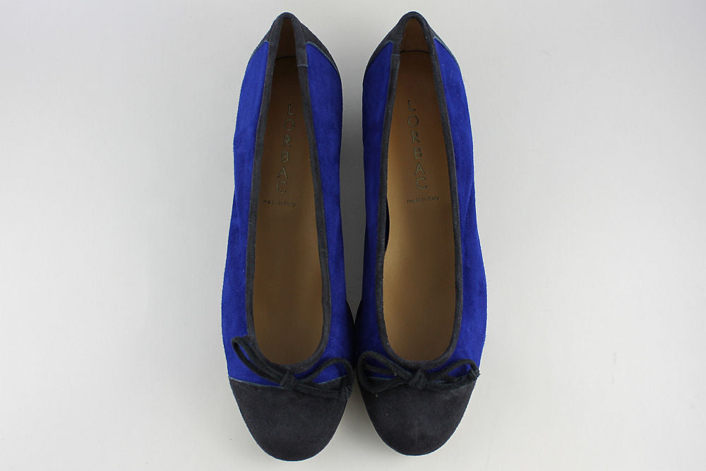 'Sorrento' Cobalt Blue & Navy Ballet Pump