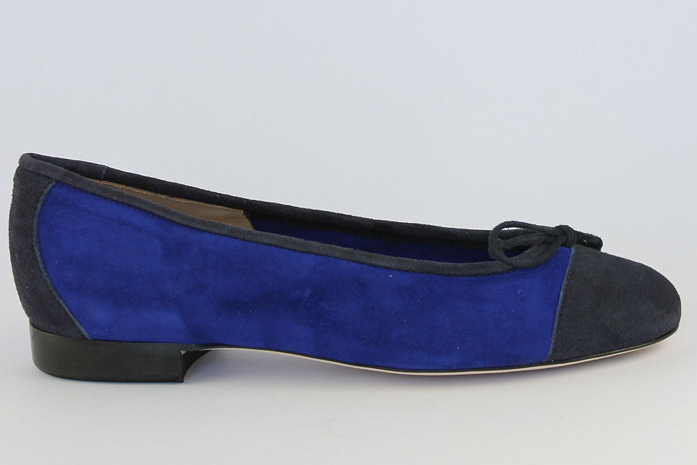 'Sorrento' Cobalt Blue & Navy Ballet Pump