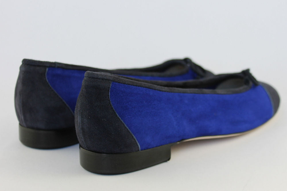 'Sorrento' Cobalt Blue & Navy Ballet Pump