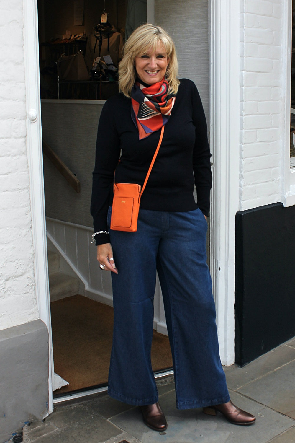 'St Malo' Wide Leg in Denim Blue