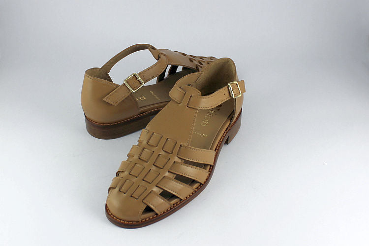 'Sicily' Caramel Leather Sandal