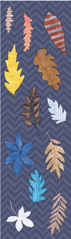 'Leaf Motif' in Blue