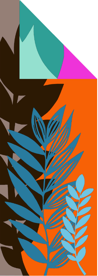 'Abstract No. 5' in Orange & Blue