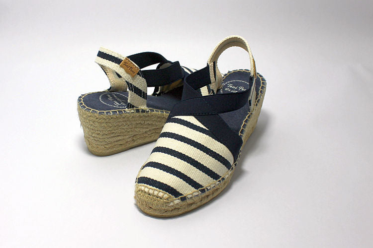 Navy & White 'Tarbes' Espadrille