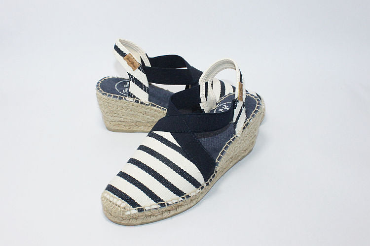 Navy and sales white espadrilles