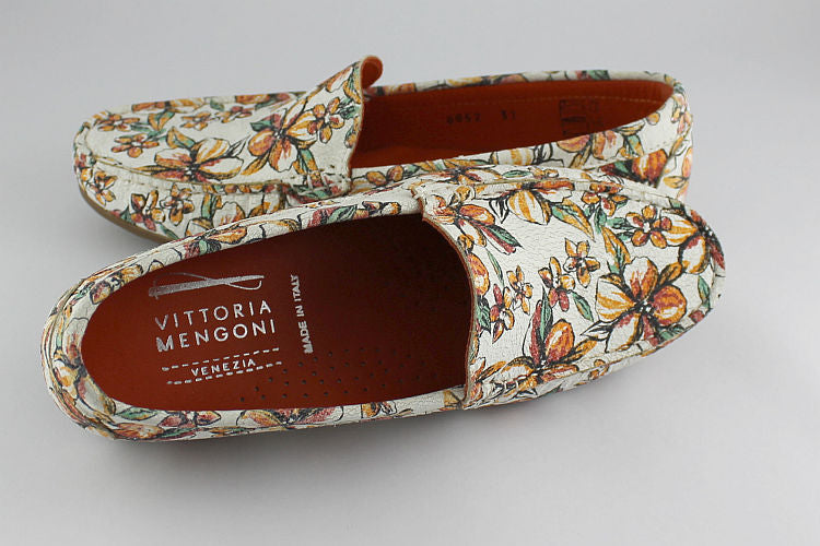 Orange Bloom Leather Loafer