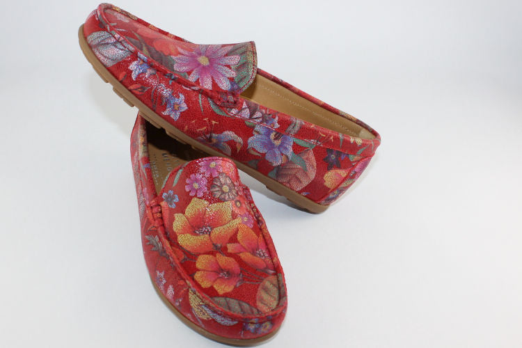 Flores Rosso Leather Loafer