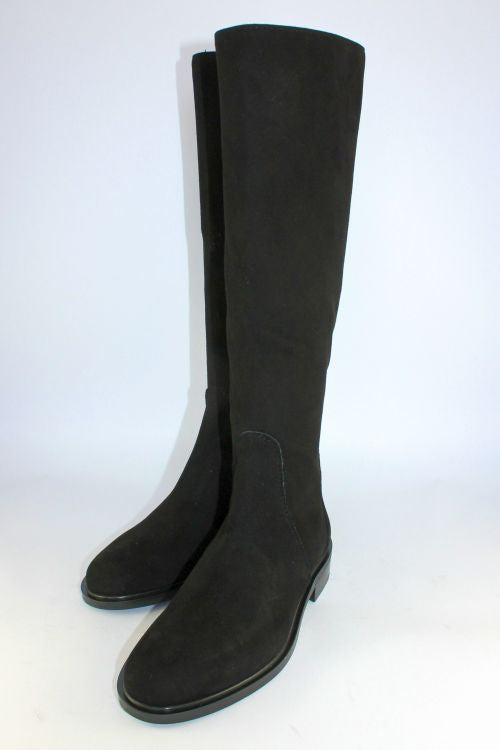'Stella' Black Suede Long Boots