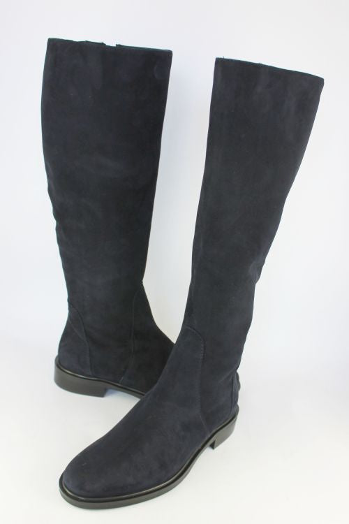 Navy Suede Long Boots