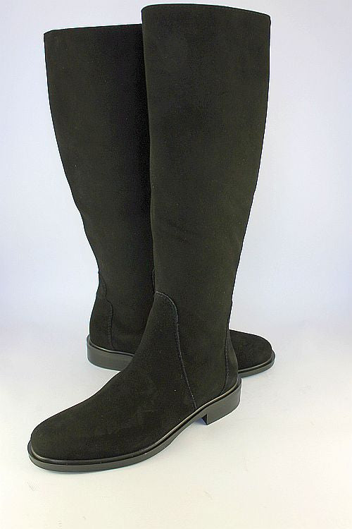 'Stella' Black Suede Long Boots