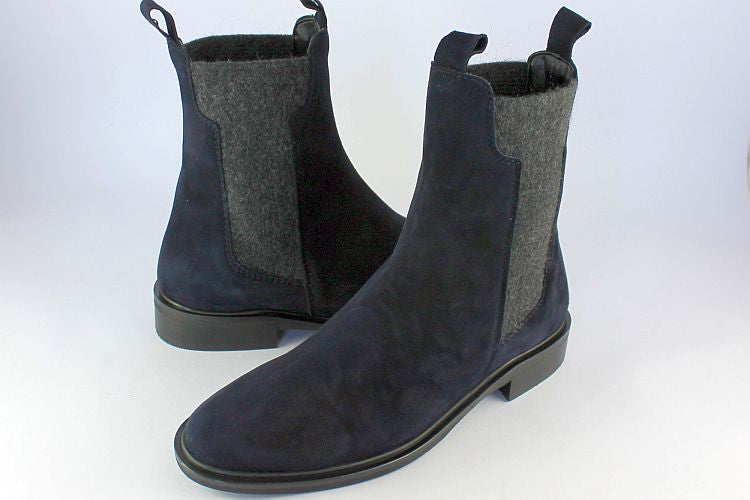 Navy Suede Ankle Boot