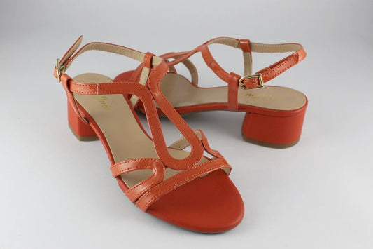 Orange Patent Sandal