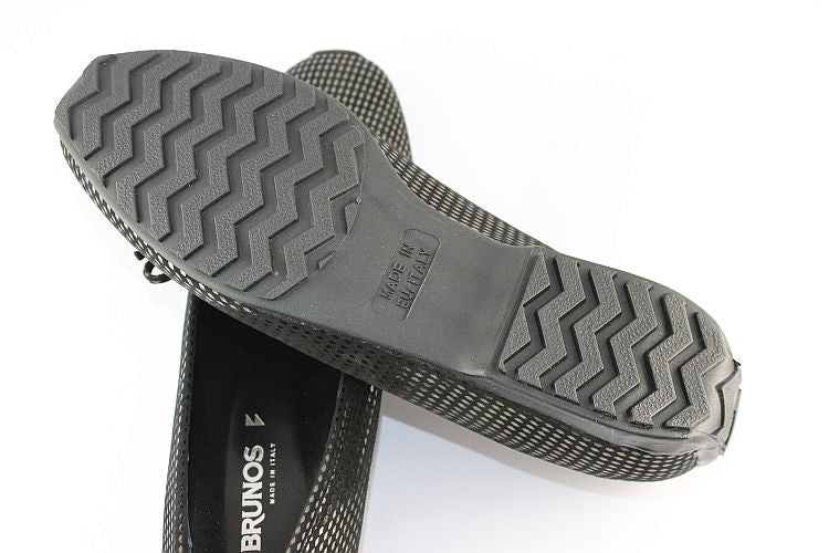 Black Suede Pump With Gold Spots