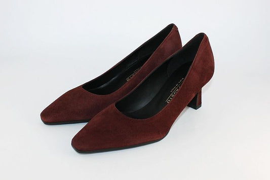 Rust Suede Kitten Heel