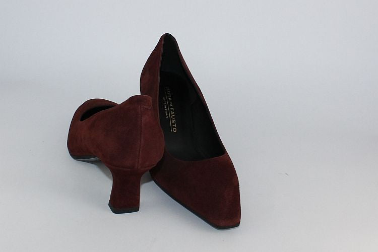 Rust Suede Kitten Heel