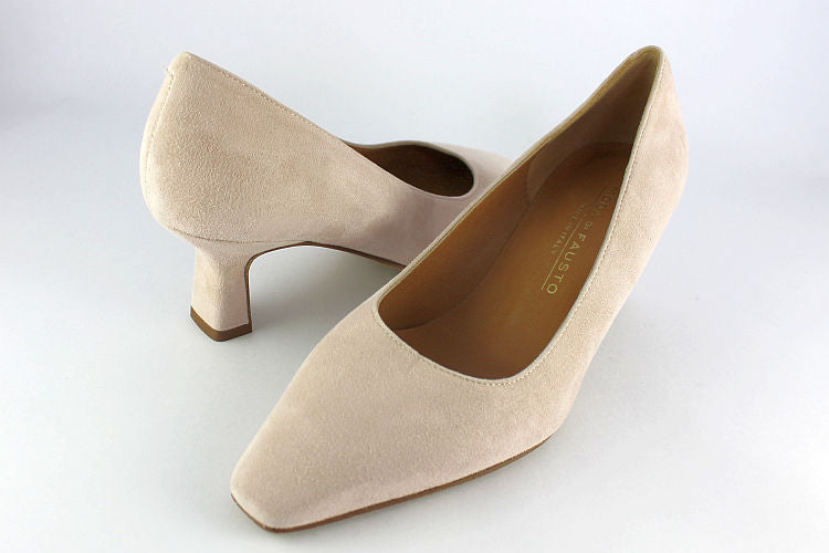 Powder Suede Kitten Heel