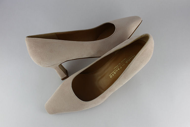 Powder Suede Kitten Heel